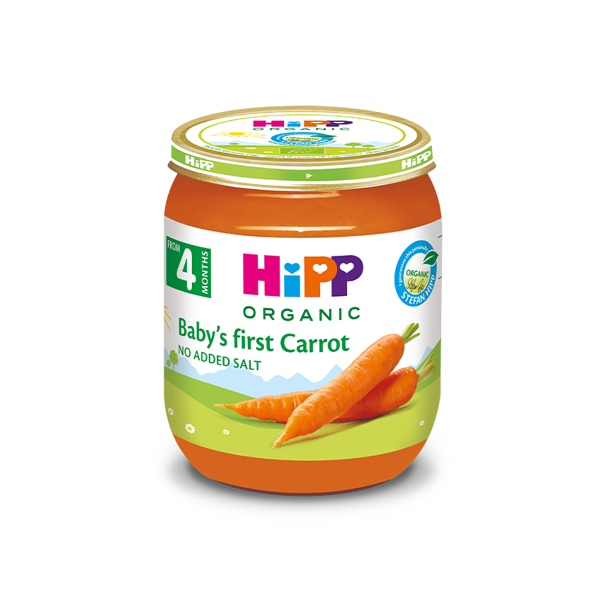 HiPP Organic Baby's First Carrot 125g – Organic Vegetable Puree (4M+)-1