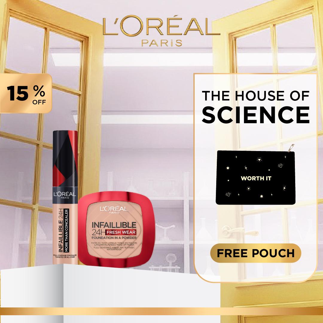 L’Oréal Paris Infallible 24H Fresh Wear Foundation + Concealer – 15% OFF + Free Pouch-2