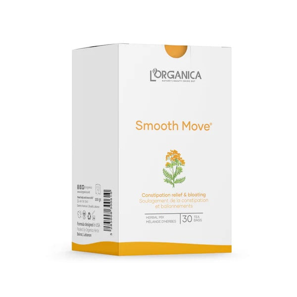 Lorganica Smooth Move Herbal Tea for Constipation and Bloating Relief – 30 Natural Tea Bags-1