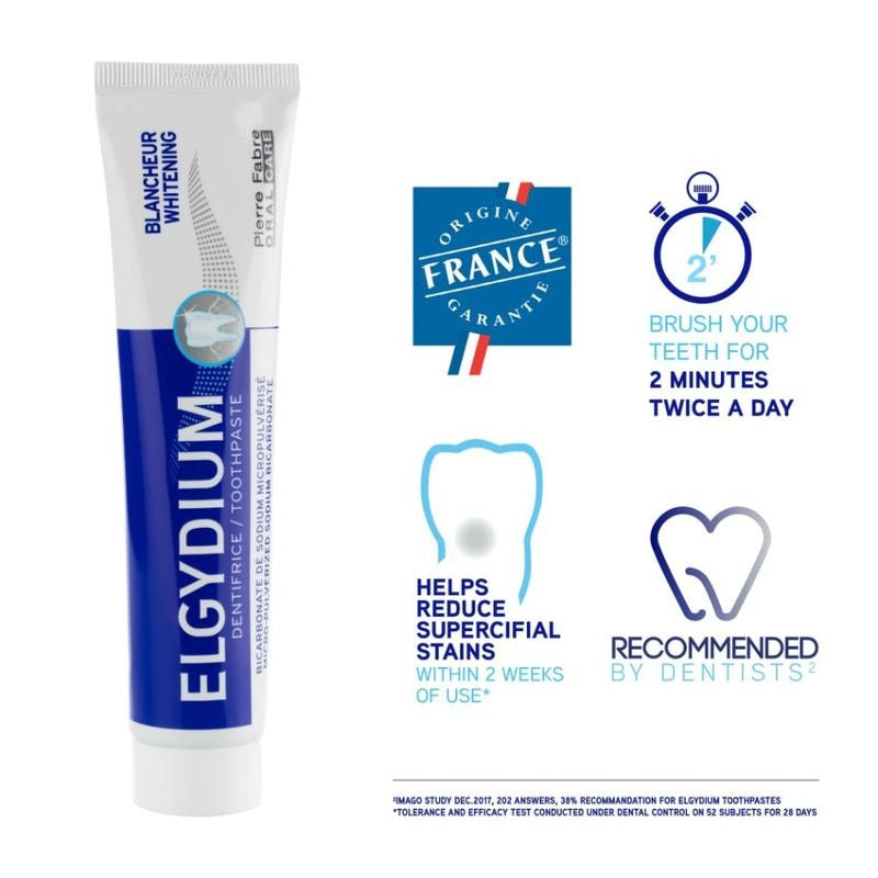 Elgydium Whitening Toothpaste – Stain Removal & Enamel Care 75ml-4