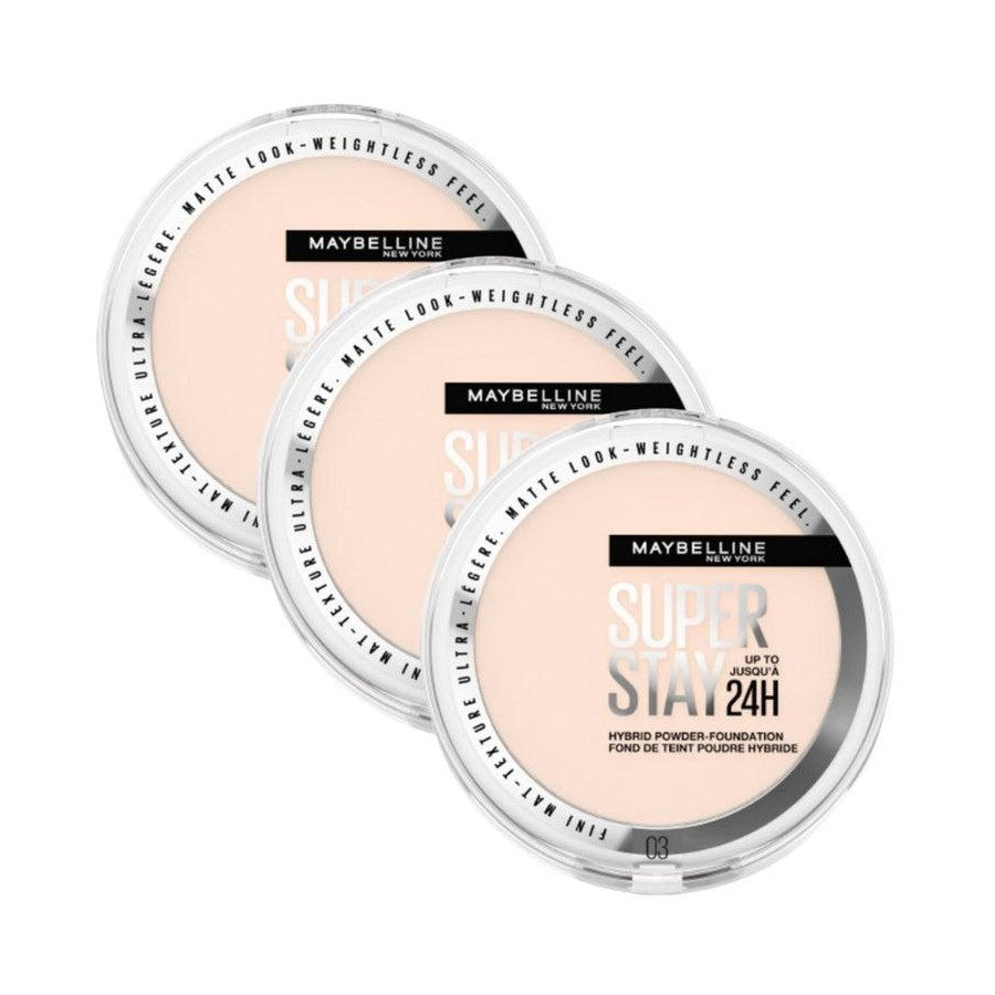 Maybelline SuperStay 24HR Hybrid Powder-Foundation – Long-Lasting Full Coverage Matte Face Powder-1