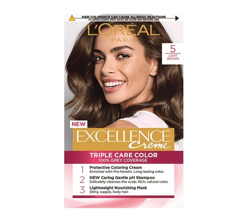 L’Oreal Excellence Creme Hair Color – 100% Grey Coverage with Triple Care- 26 Shades-6