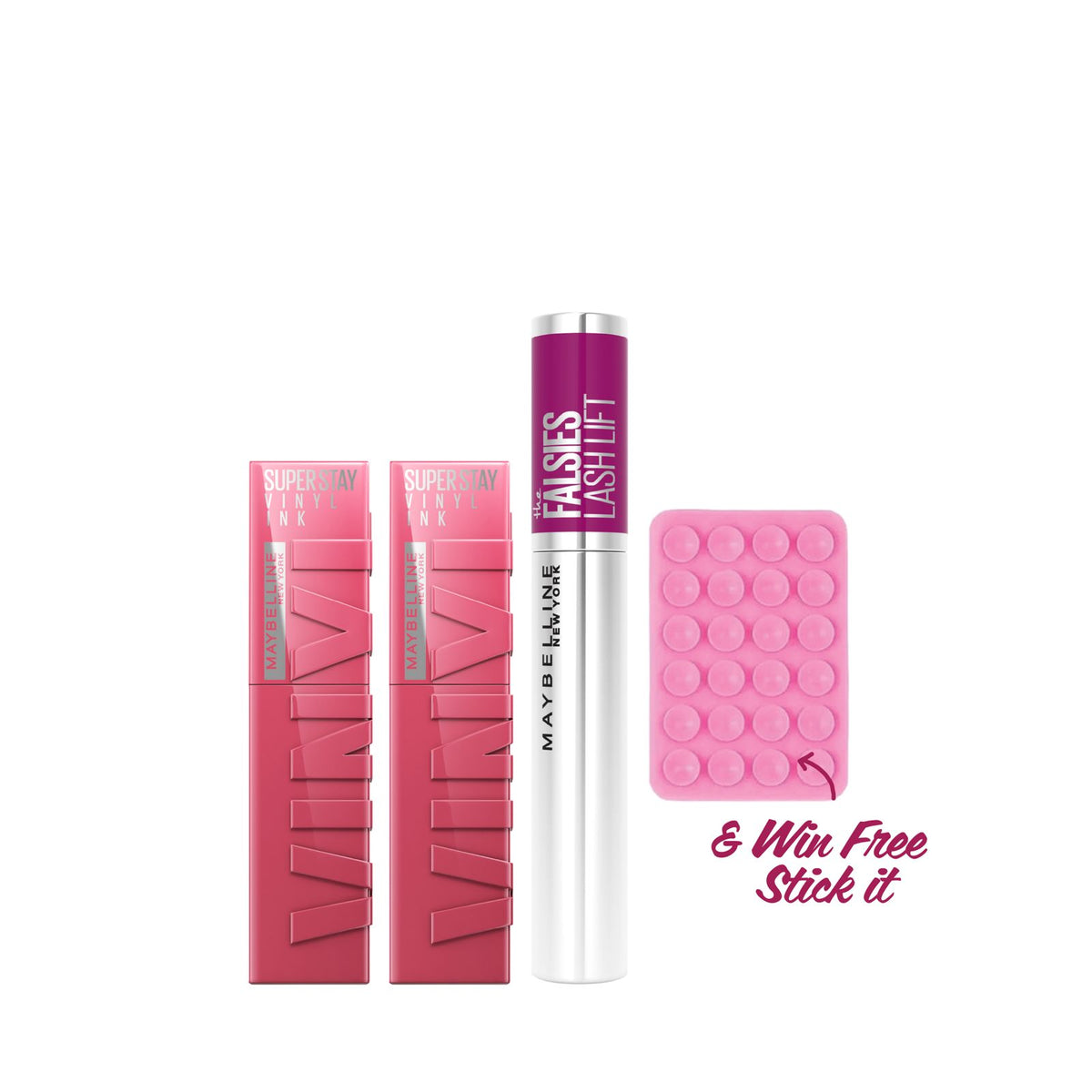 Maybelline SuperStay Vinyl Ink + Falsies Lash Lift Mascara – 20% Off + Win Free Stick It-1