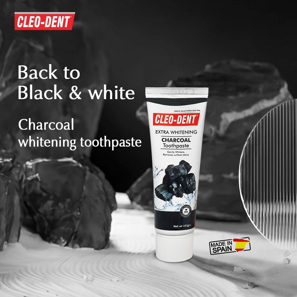 Cleo-Dent Extra Whitening Charcoal Toothpaste – Natural Teeth Whitening-4