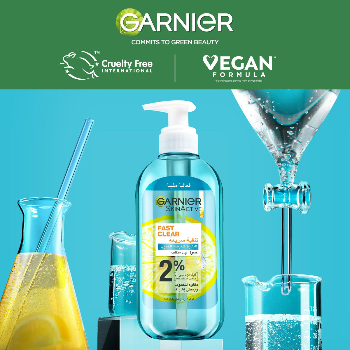 Garnier Skin Active Fast Clear Gel Wash 200mL-3