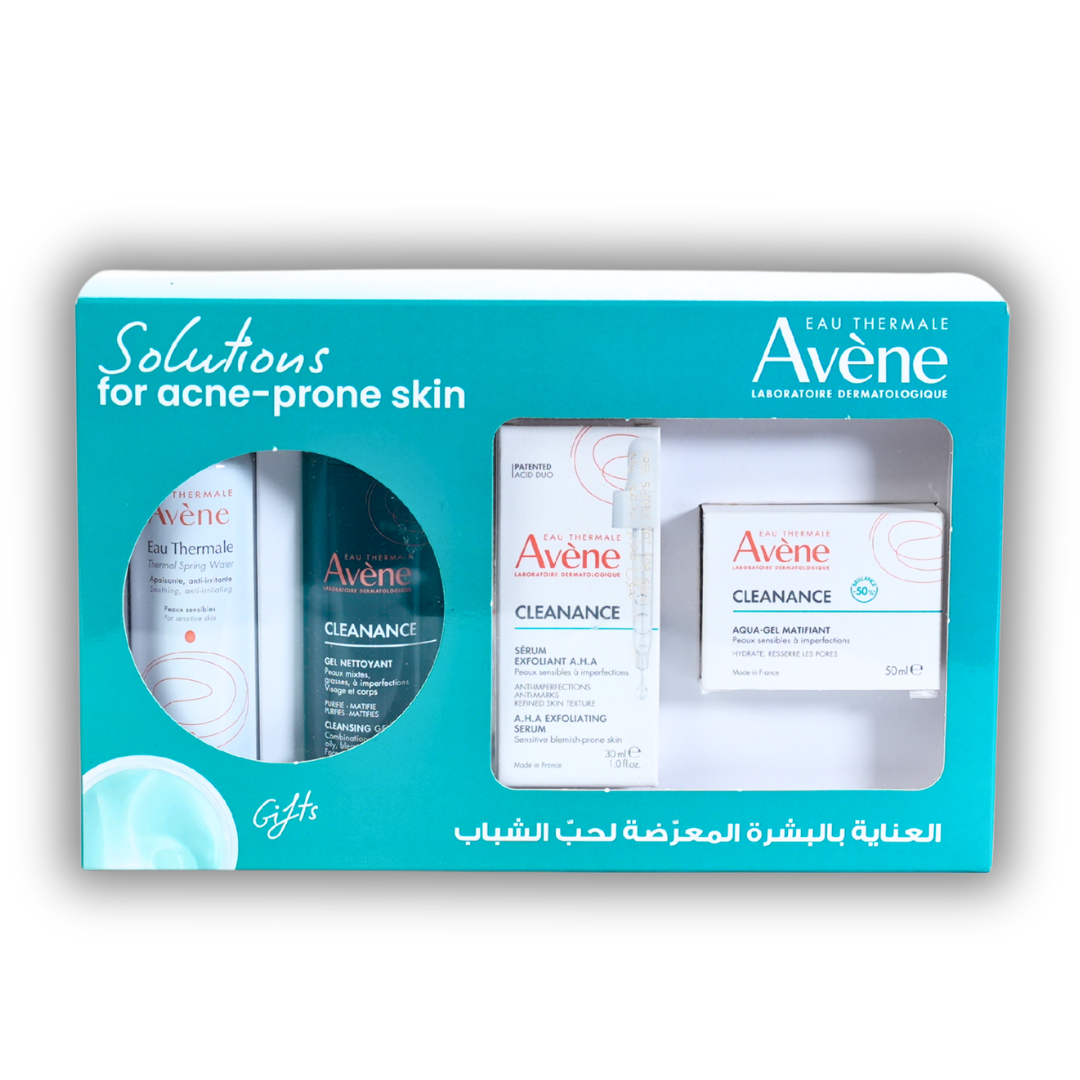 Avene Cleanance AHA Serum + Cleanance Aqua-Gel Get Free Cleanance Gel + Free Thermal Spring Water-2
