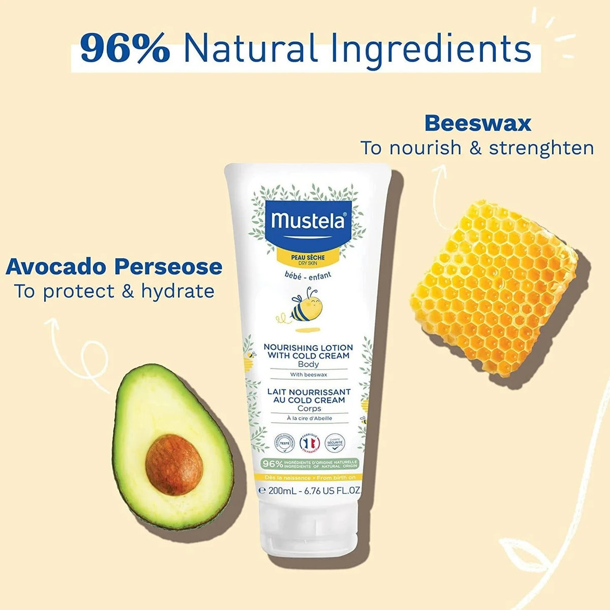 Mustela Nourishing Lotion with Cold Cream- 200ml-3