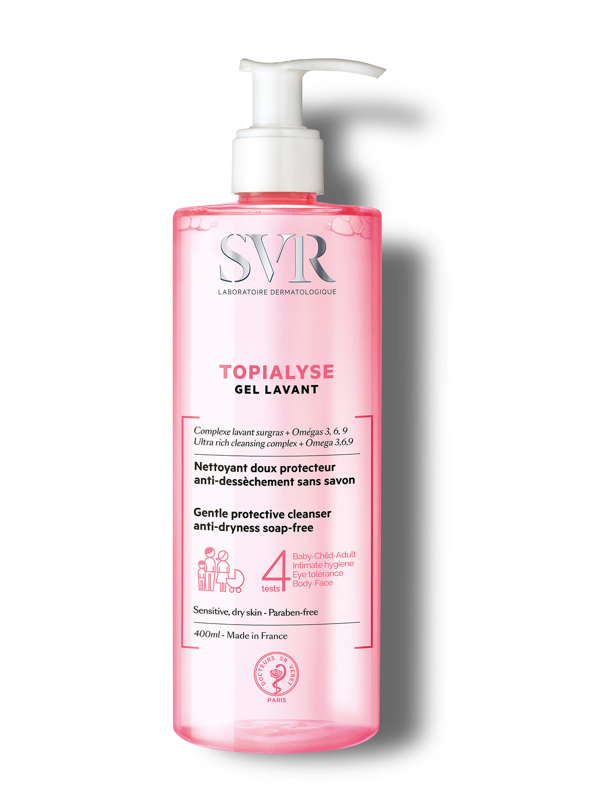 SVR Topialyse Gel Lavant - Gentle Cleansing Gel for Dry and Sensitive Skin 1L-1