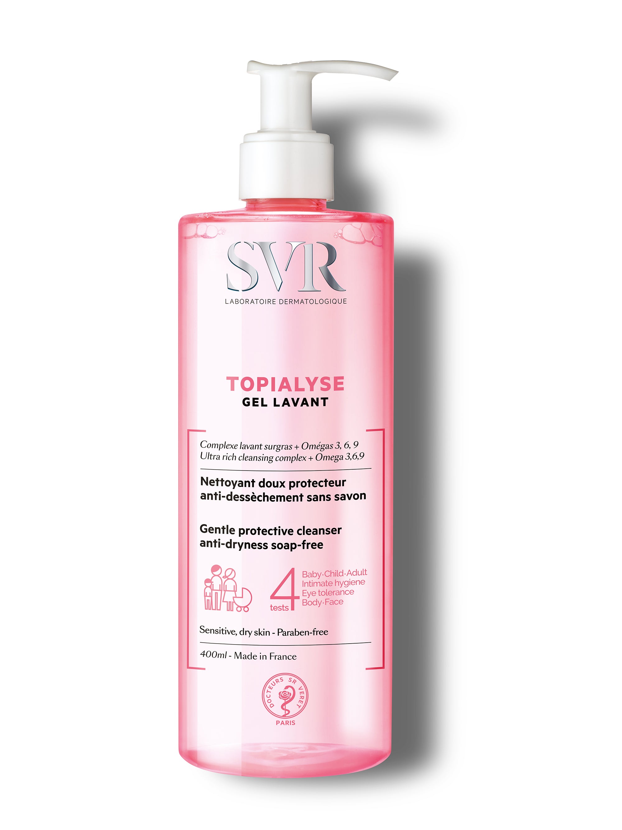 SVR Topialyse Gel Lavant - Gentle Cleansing Gel for Dry and Sensitive Skin 1L-1