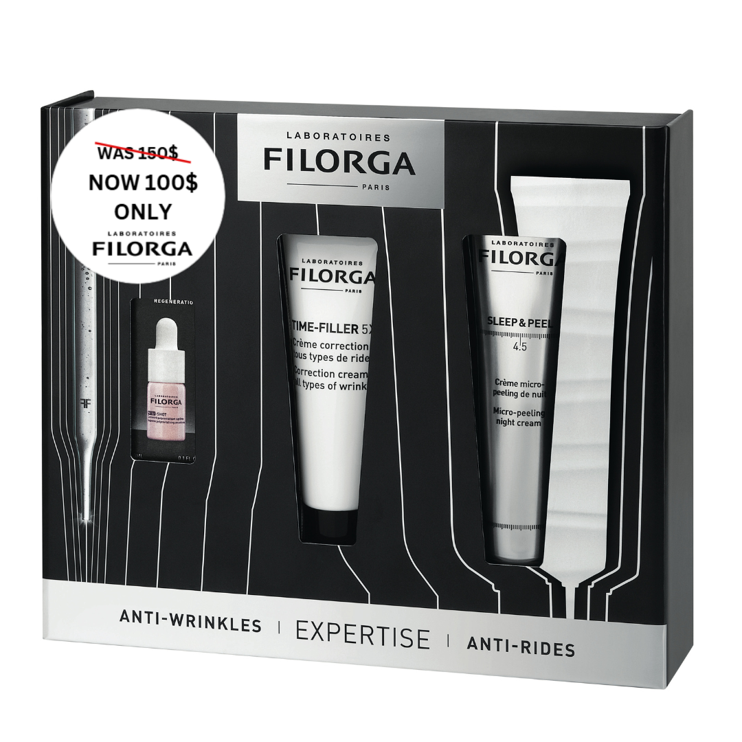 Filorga Time-Filler 5XP, Sleep & Peel, and NCEF-Shot Set – Comprehensive Anti-Aging Skincare Trio-1