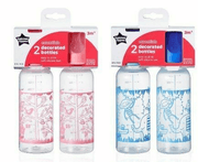 Tommee Tippee 2 Essentials Decorated Bottles 250ml 3M+-1