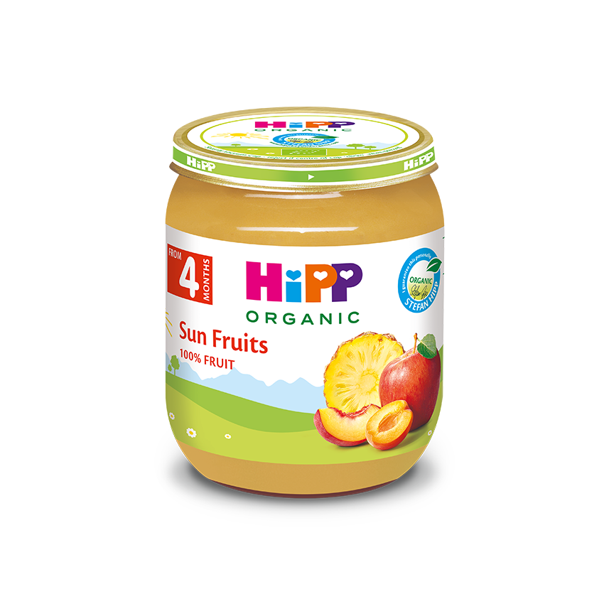 HiPP Organic Sun Fruits 125g – Organic Fruit Puree (4M+)-1