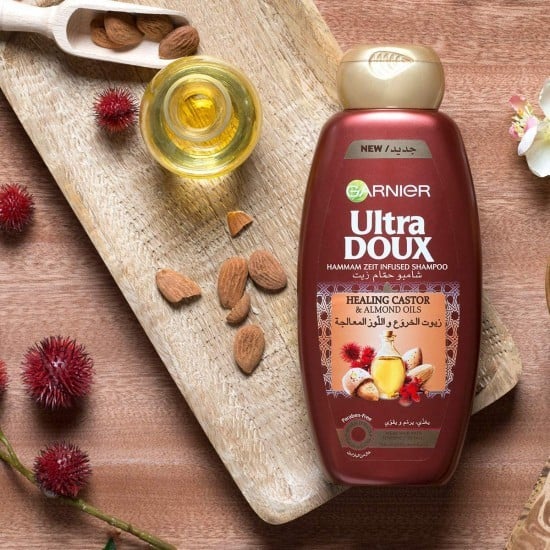 Garnier Ultra Doux Healing Castor Shampoo 400ml – Strength & Nourishment for Fragile Hair-2