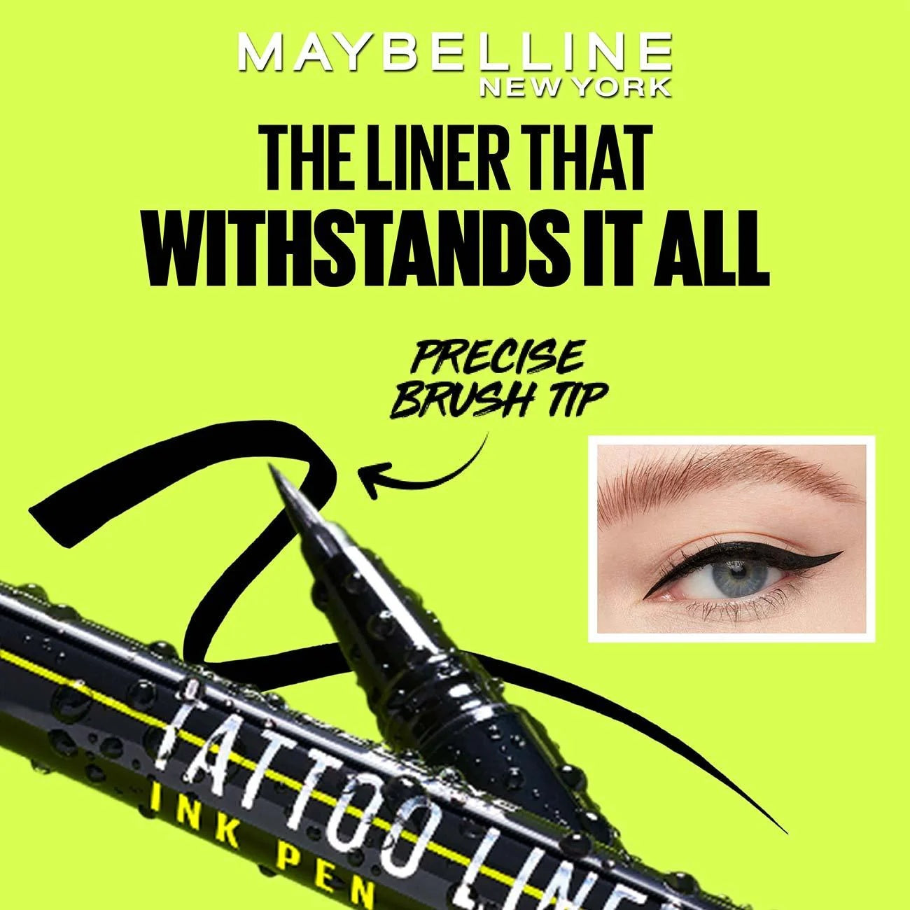 Maybelline Tattoo Studio Ink Pen – Long-Lasting Waterproof Eyeliner for Precise Lines-3