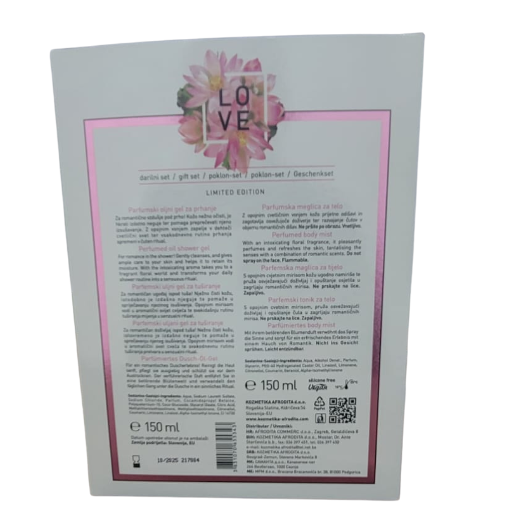 Afordita Gift Package -Valentine Set- Oil Shower Gel and Body Mist-3