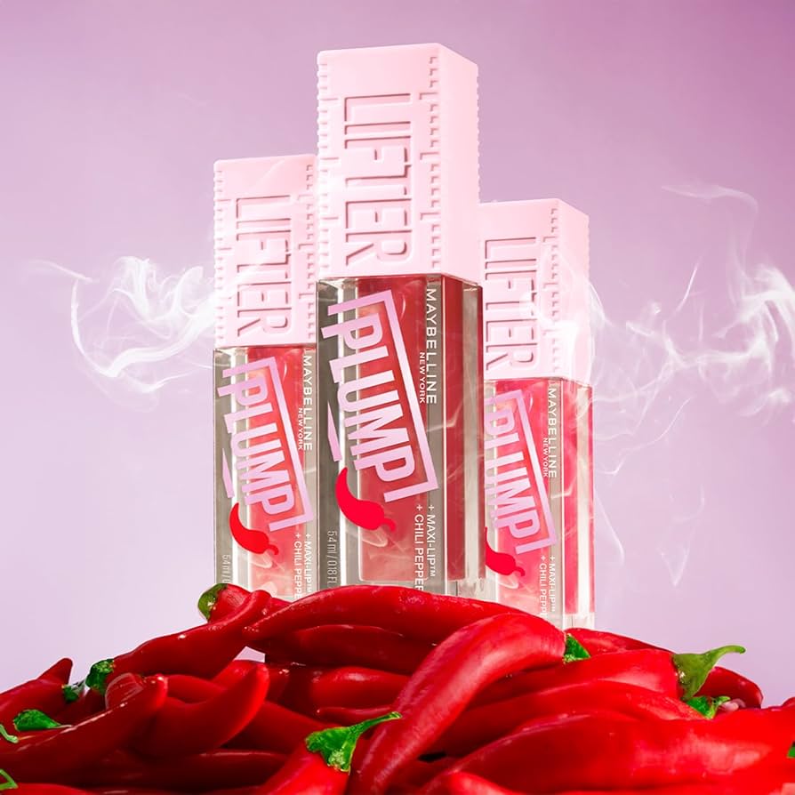 Maybelline Lifter Gloss | Plumping Lip Gloss with Hyaluronic Acid & Chilli Pepper - Pink Sting-1