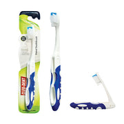 Cleo-Dent Travel Medium Tooth Brush – Foldable Compact Brush for On-the-Go Oral Care-1