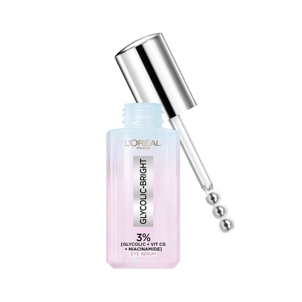 L'Oreal Glycolic Bright Coffret X2 Power Set, Face Serum & Eye Serum – For Brighter Skin & Eyes-3