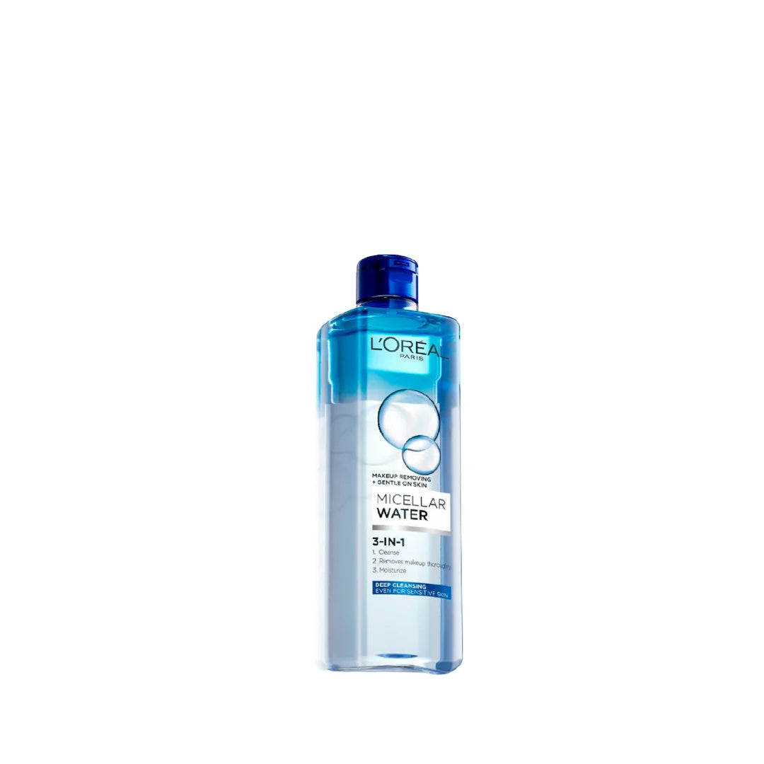 L’Oreal Paris 3-in-1 Deep Cleansing Micellar Water for Water-Proof Makeup – Long-Wear Makeup Remover for Face, Eyes & Lips-1