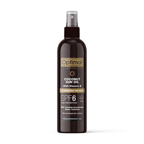 Optimal Coconut Tanning Oil with Vitamin E SPF 6 | Lightweight Tanning Oil for Natural Glow-1
