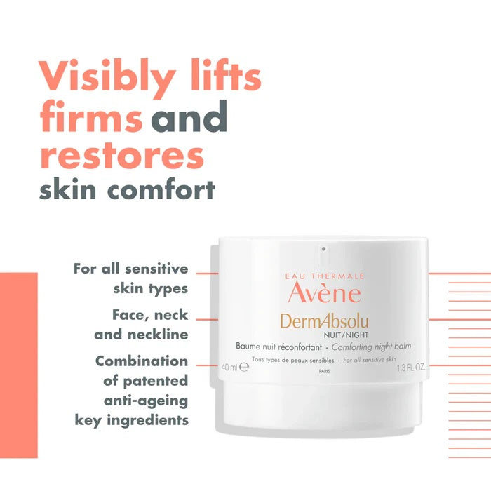 Avene DermAbsolu Night Comforting Balm 40ML - Overnight Hydration and Rejuvenation for Mature Skin-2