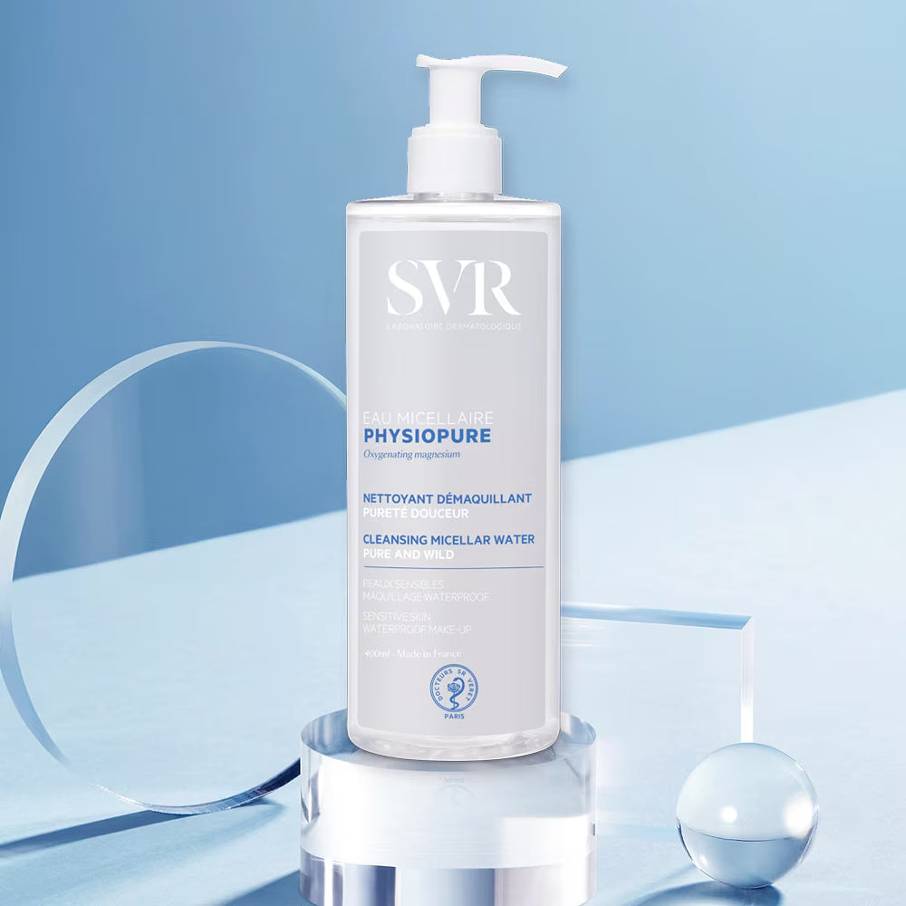 SVR Physiopure Cleansing Micellar Water 400ml Gently Removes Makeup and Impurities Hydrating and Soothing for Sensitive Skin-2