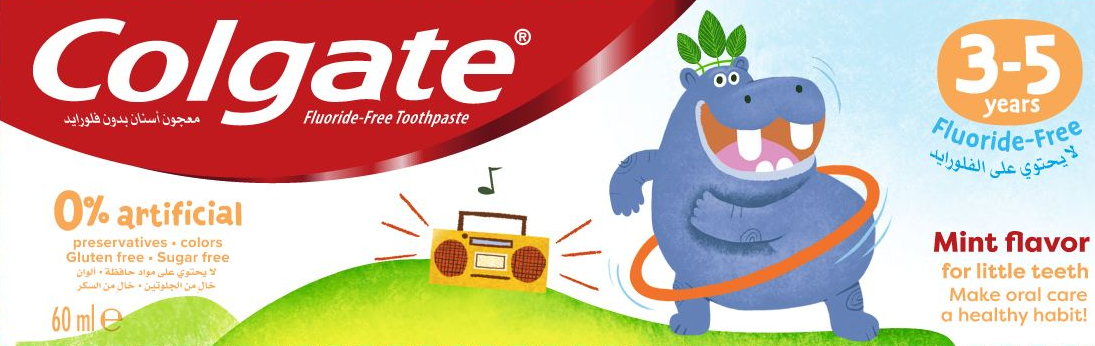 Colgate 0% Artificial 3-5 Years Fluoride Free Kids Toothpaste-1