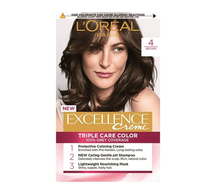 L’Oreal Excellence Creme Hair Color – 100% Grey Coverage with Triple Care- 26 Shades-4