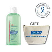 Ducray Sabal Sebo-Reducing Shampoo for Oily Scalp 200ml + Free Pouch Gift-1