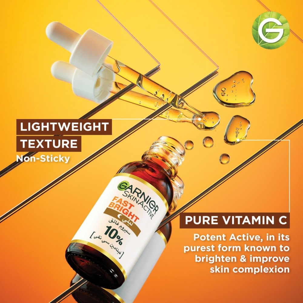Garnier Skinactive Fast Bright Serum Night- 30ml-3