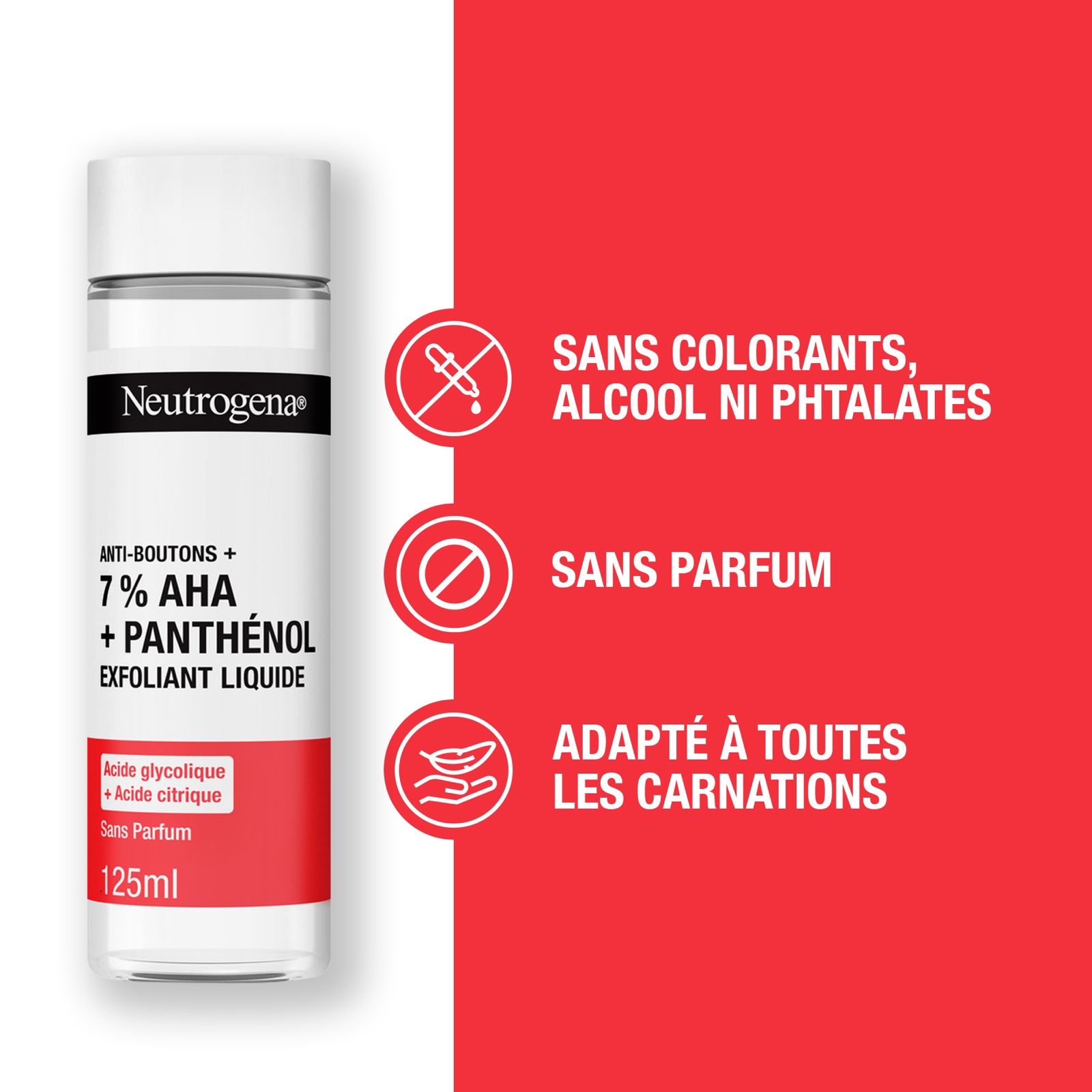 Neutrogena Anti Blemish Liquid Exfoliant 7% AHA + Panthenol Acne Treatment Toner-4