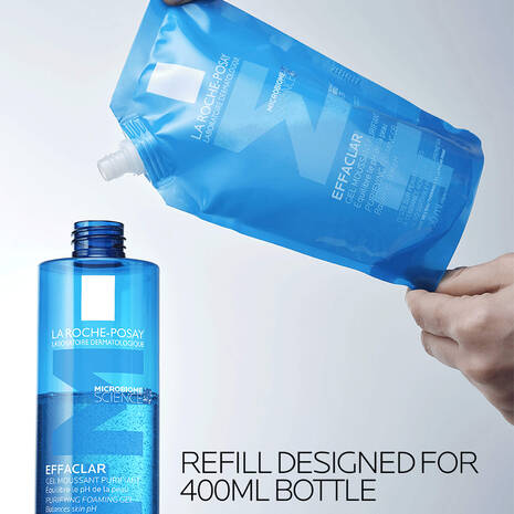 La Roche Posay Effaclar Gel Facial Wash Refill Pouch Evironment Friendly -400ml-2