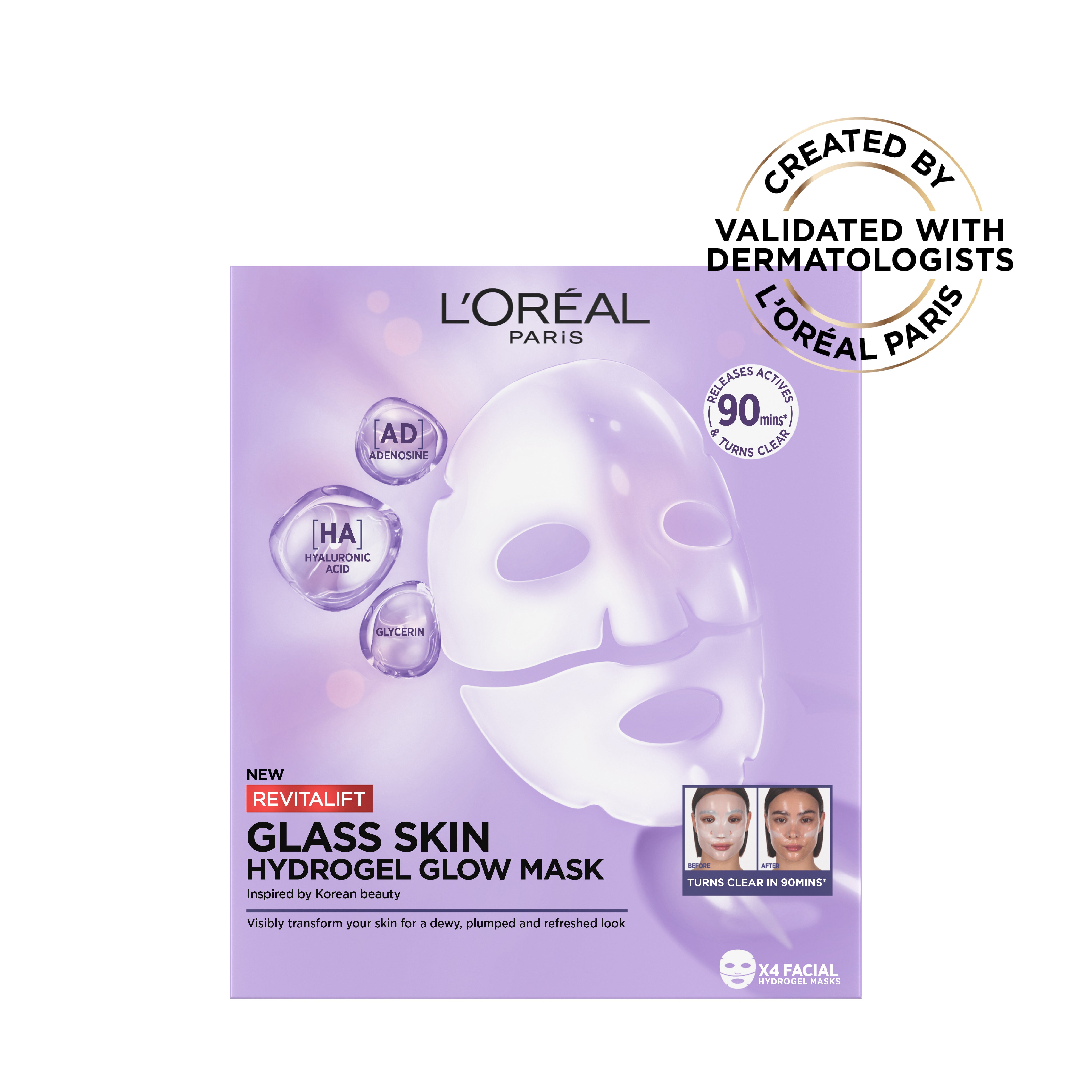 L’Oreal Paris Revitalift Glass Skin Hydrogel Glow Mask 1 Piece
