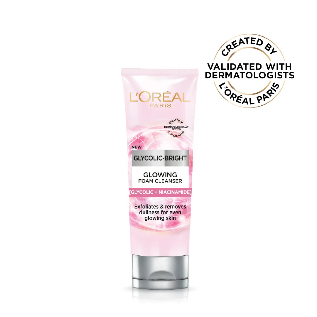 L’Oreal Glycolic Bright Glowing Daily Cleanser Foam – 100 ML