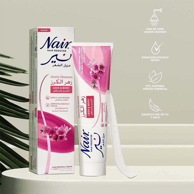 Nair Hair Remover Cream Cherry Blossom 110g | Smooth and Gentle Hair Removal