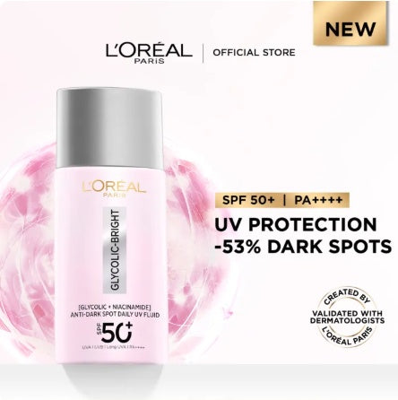 L'Oreal Paris Glycolic Bright Anti-Dark Spot UV Fluid SPF 50+ | High Protection & Brightening-2