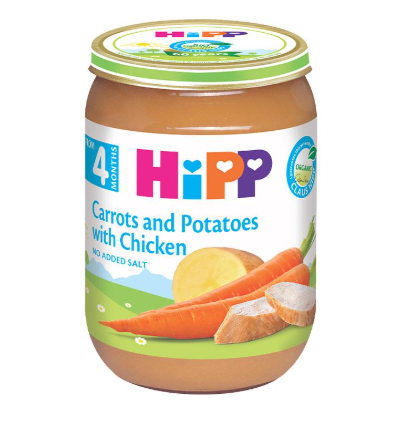 HiPP Organic Carrots and Potatoes with Chicken 190g – Organic Baby Meal (4M+)-1