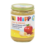 HiPP Organic Fruit Cereals Apple Banana with Wholemeal Cereal 190g – Organic Baby Meal (6M+)-1