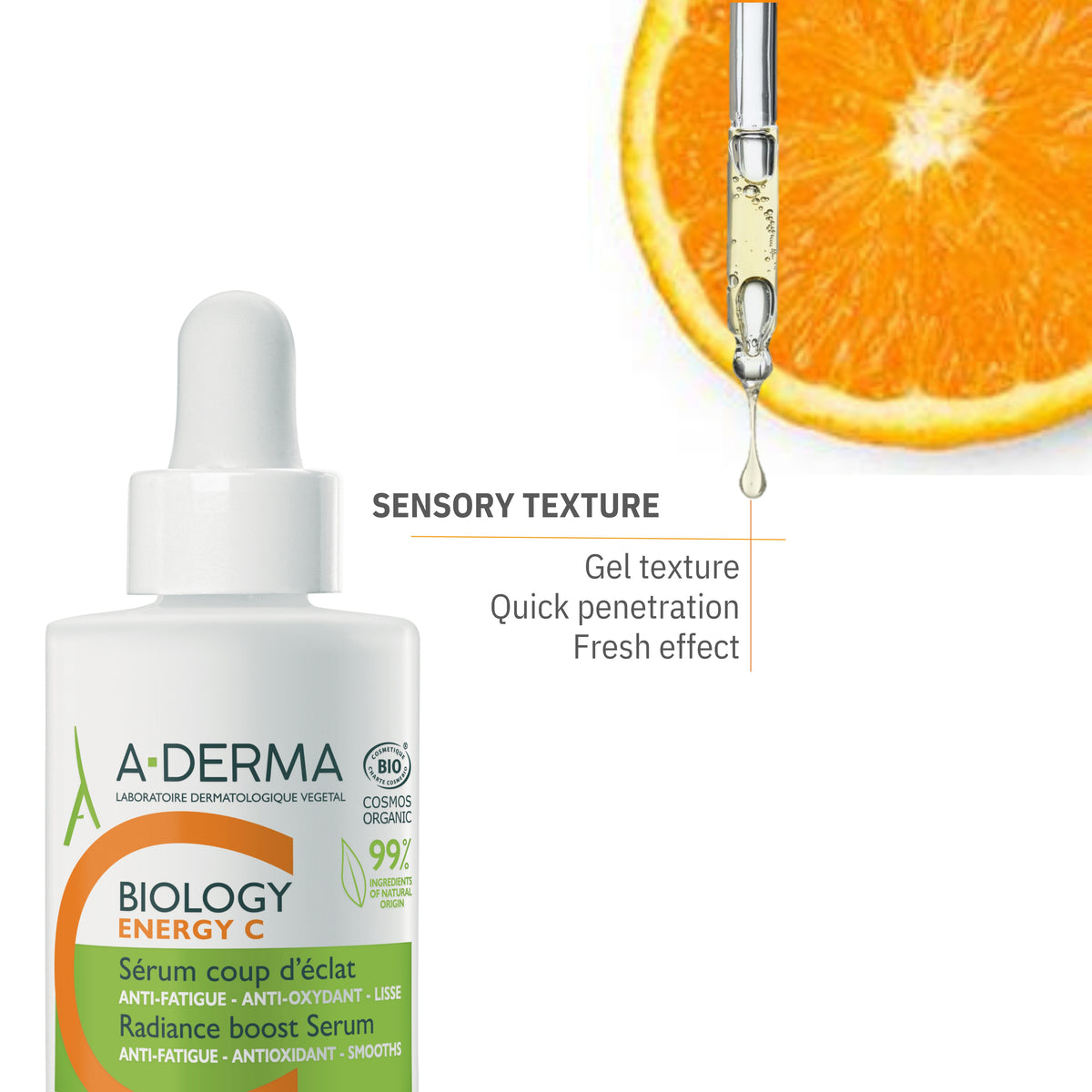 Aderma Biology Energy C Radiance Boost Sérum Vit C  30ml-Smoothes - Boosts the radiance of the complexion Get 1 free Gift Eau Micellaire 25ml-5