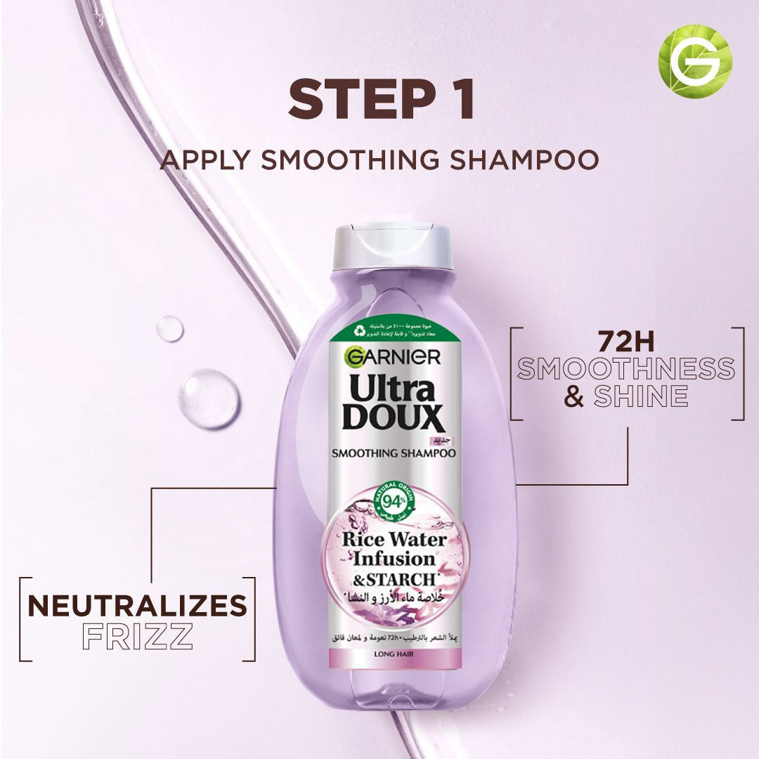 Garnier Ultra Doux Rice Water Infusion & Starch Shampoo for Long Hair-2