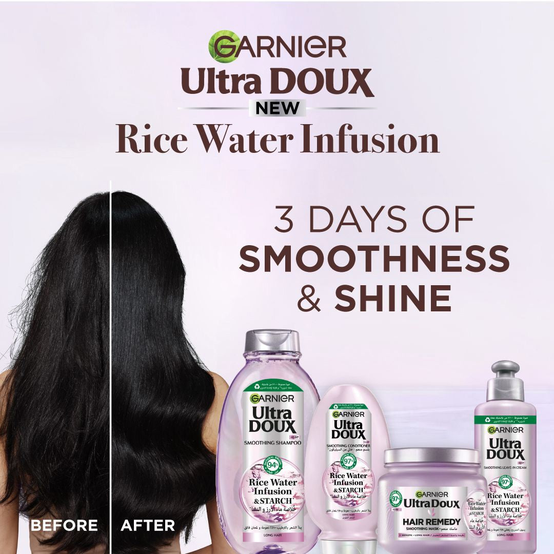 Garnier Ultra Doux Rice Water Infusion & Starch Hair Remedy Mask for Long Hair – 340ml-5