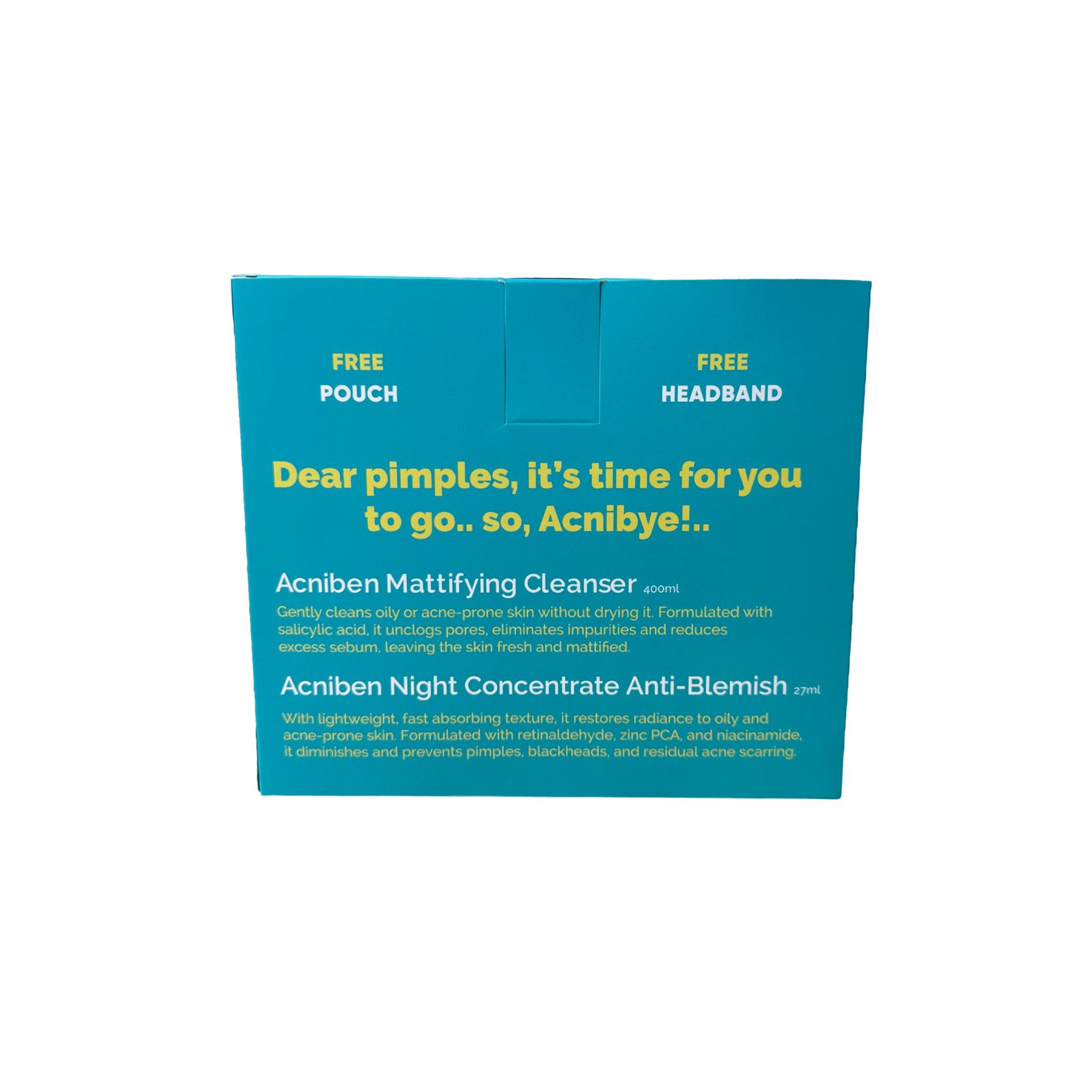 ISDIN Acniben mattifying cleanser 400 ml + ISDIN Acniben Night Concentrate anti-blemish get Free Pouch and Headband-2