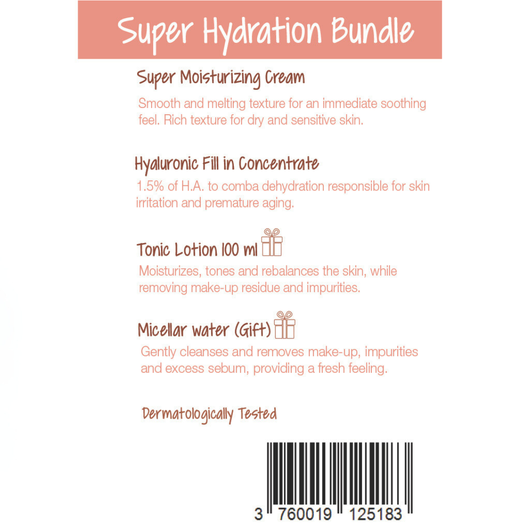 Soskin Bundle Super Moisturizing Cream, Hyaluronic Concentrate, Get a Tonic Lotion Free, Micellar Water Free-3