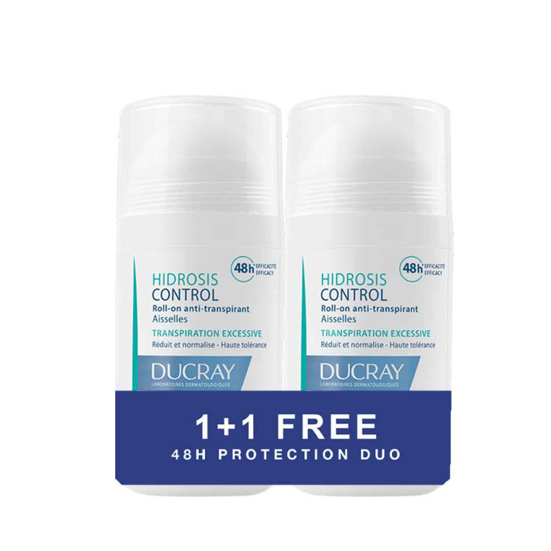 Ducray Hidrosis Control Antiperspirant Roll On Underarms 48H Protection Buy 1 Get 1 Free