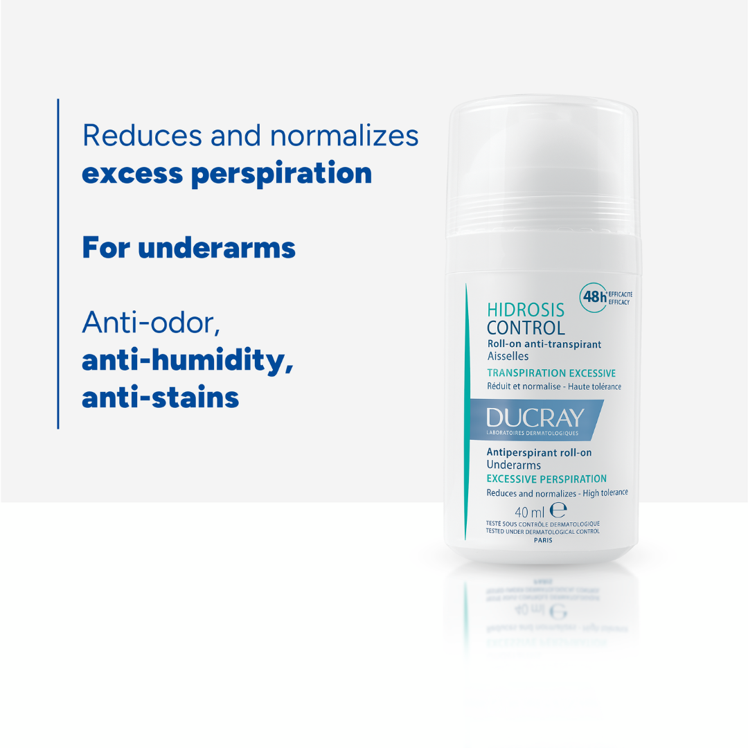 Ducray Hidrosis Control Antiperspirant Roll On Underarms 48H Protection Buy 1 Get 1 Free