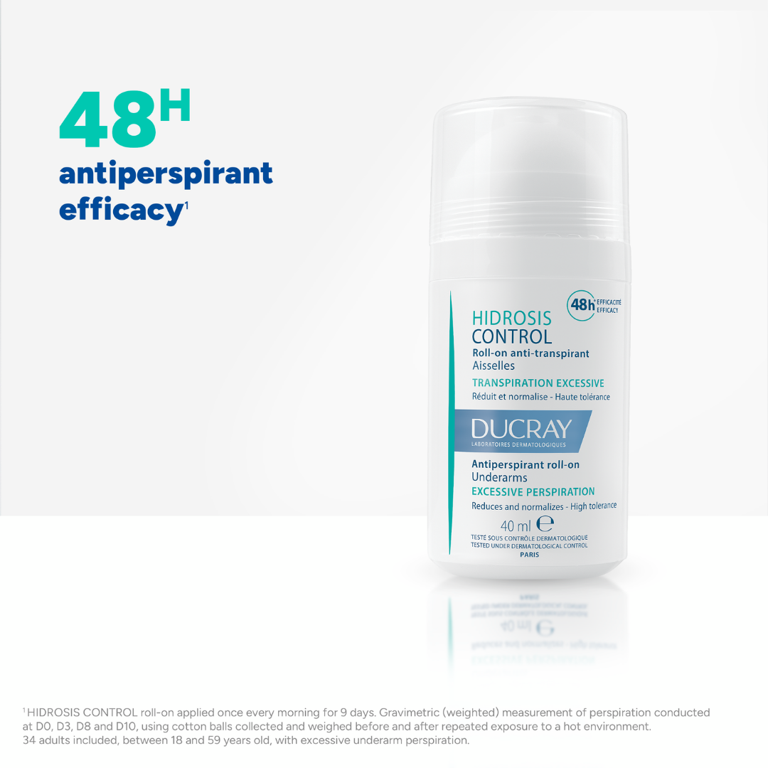 Ducray Hidrosis Control Antiperspirant Roll On Underarms 48H Protection Buy 1 Get 1 Free