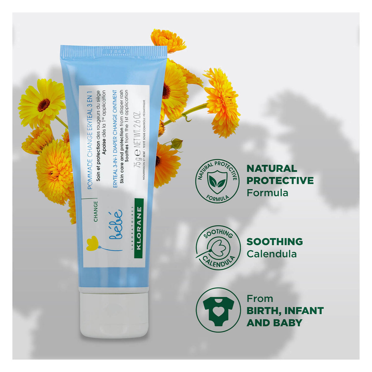 Klorane Eryteal 3 in 1 Diaper Change ointment-4