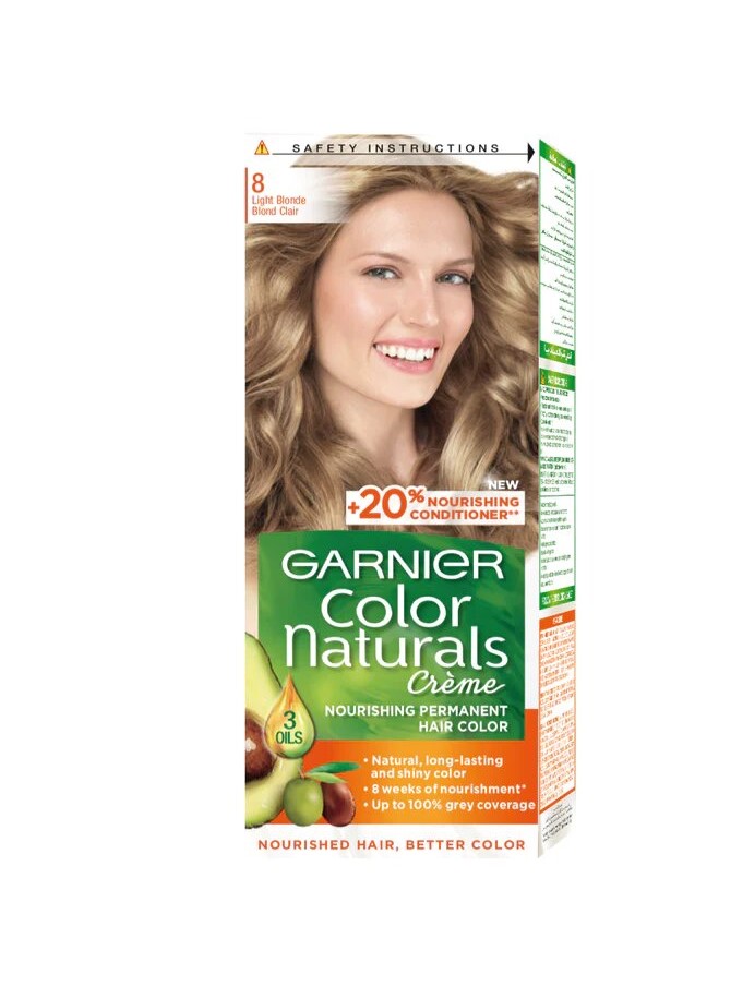 Garnier Color Naturals nourishing permanent hair color, Natural long lasting shiny color