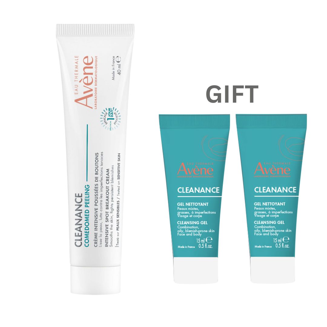 Avene Cleanance Comedomed Peeling 40ml + Get 2 Free Cleansing Gel 15ml-1