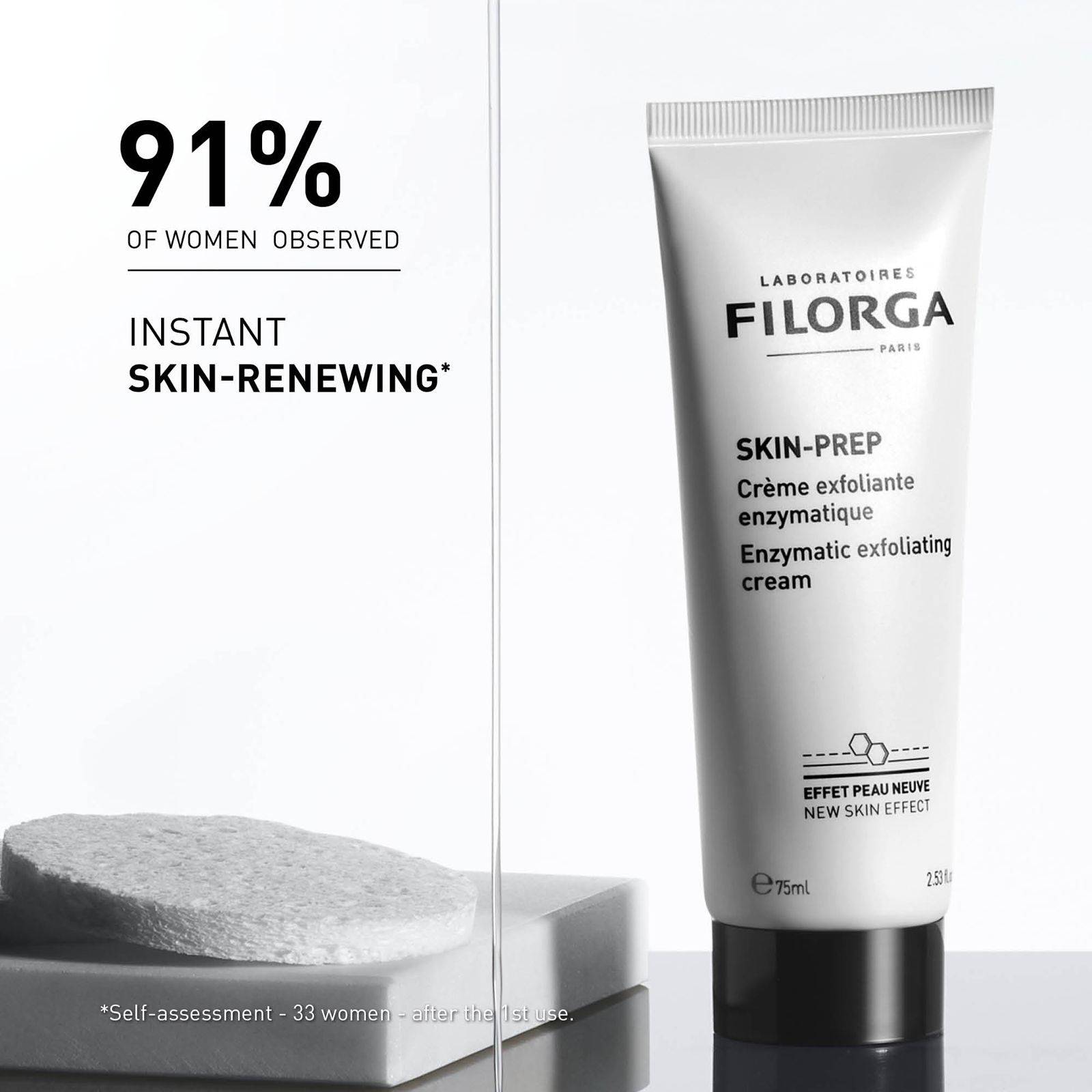 Filorga Skin-Prep Enzymatic Exfoliating Cream 75ml | Dual-Action Exfoliator for Refined and Radiant Skin.-3